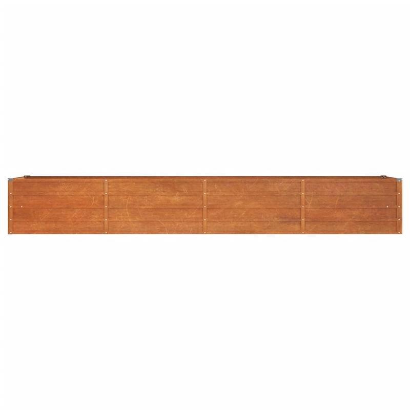Rusty Raised Garden Bed Measuring 320X80X45 Cm Made of Corten Steel.