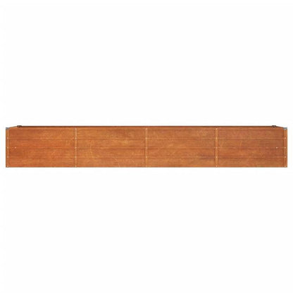 Rusty Raised Garden Bed Measuring 320X80X45 Cm Made of Corten Steel.