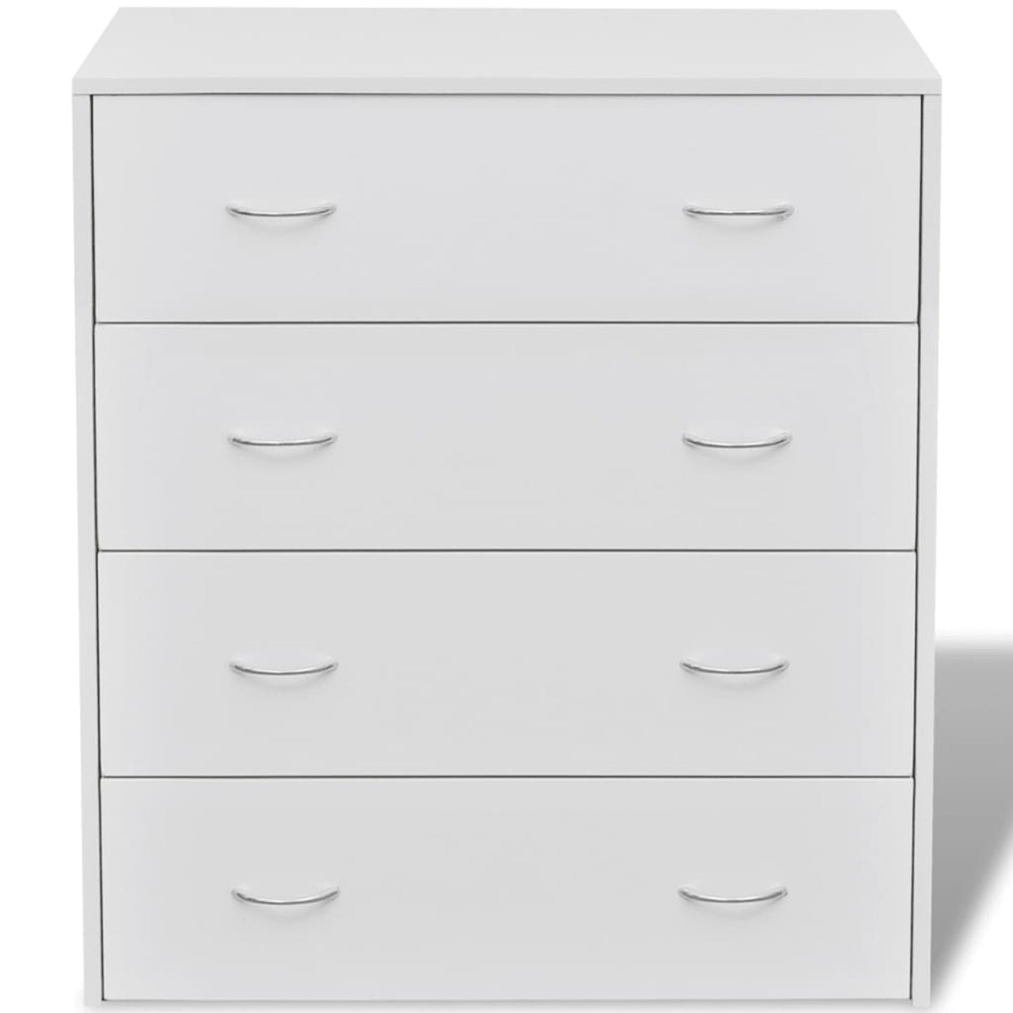 Ladeblok – Ladekast – Opbergkast – Ladekastje – Rolcontainer – 4 Lades – Compact 60x30,5x71 cm – Wit Rattan-achtig Materiaal