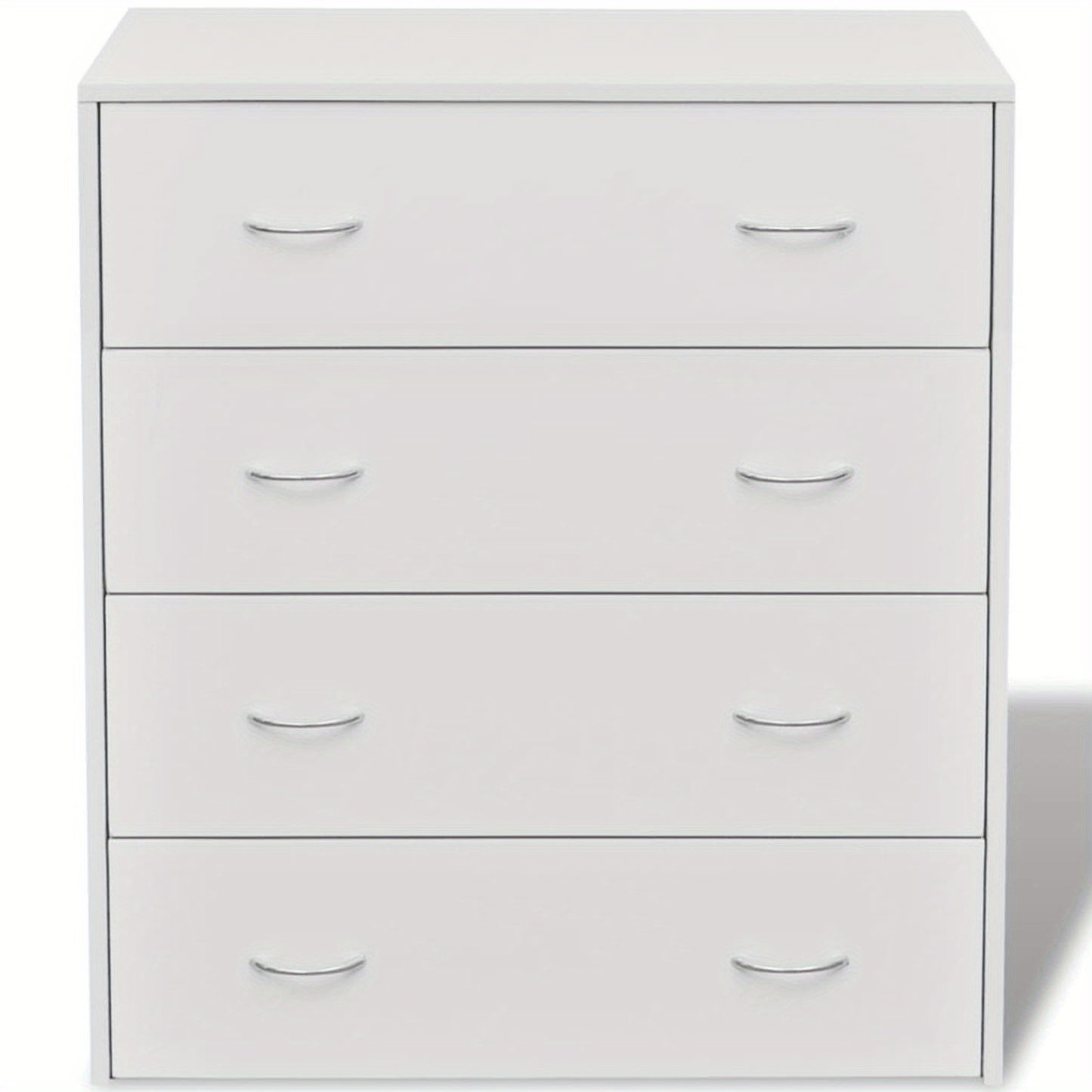 Bijzettafel – Nachtkastje – Opbergkastje – Ladeblok – Kastje – 4 Lades – Ruime Opbergruimte – Weerbestendig Wit