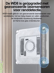 Robot Ramenreiniger - Robot raamwasser - Robot ramenwasser - Dubbel watersproeier - Slim geheugen - App control - Afstandsbediening - Wit