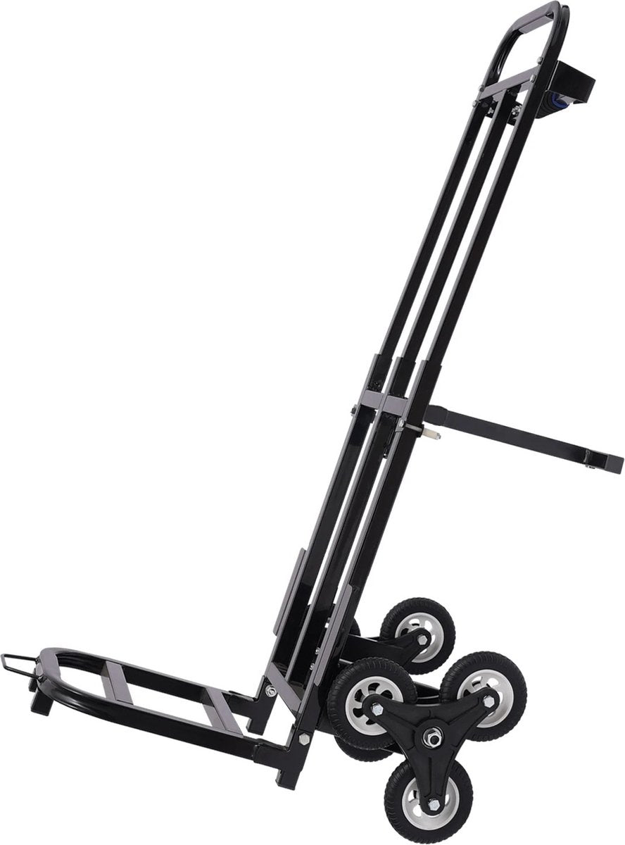 Trap Klimkar - Steekwagen - Transportkar - Draagbare Trap Klimmer - Voor Zware Voorwerpen - tot 150kg - Zwart