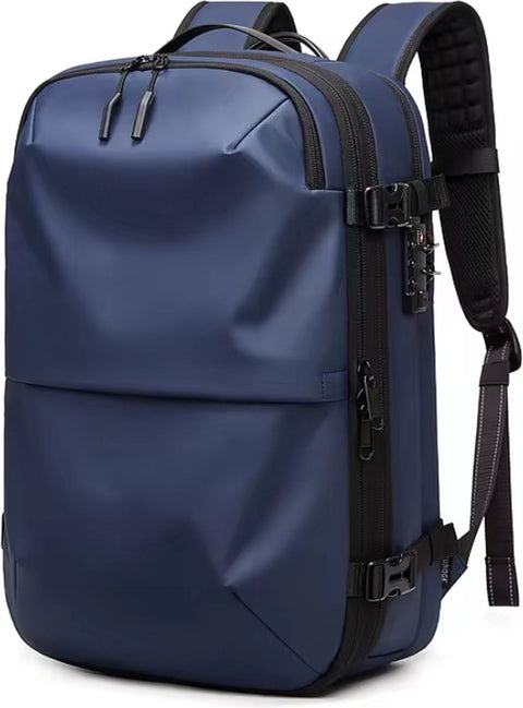 Vacuümrugzak - 60L - Waterdichte rugzak - 17” laptopvak - Inclusief pomp - 49 cm x 32 cm x 15 cm /20 cm - Blauw