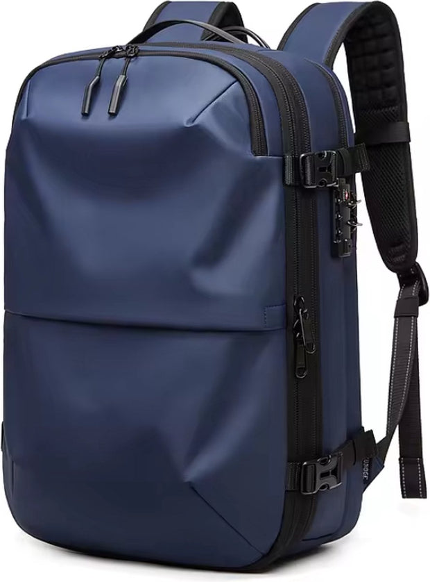 Vacuümrugzak - 60L - Waterdichte rugzak - 17” laptopvak - Inclusief pomp - 49 cm x 32 cm x 15 cm /20 cm - Blauw