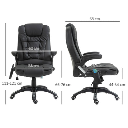 Massage Bureaustoel – Massage Stoel – Bureaustoel Met Massage – Gaming Stoel – Draaibare Bureaustoel – Zwart – 6-Punts Trilmassage – Verwarmingsfunctie