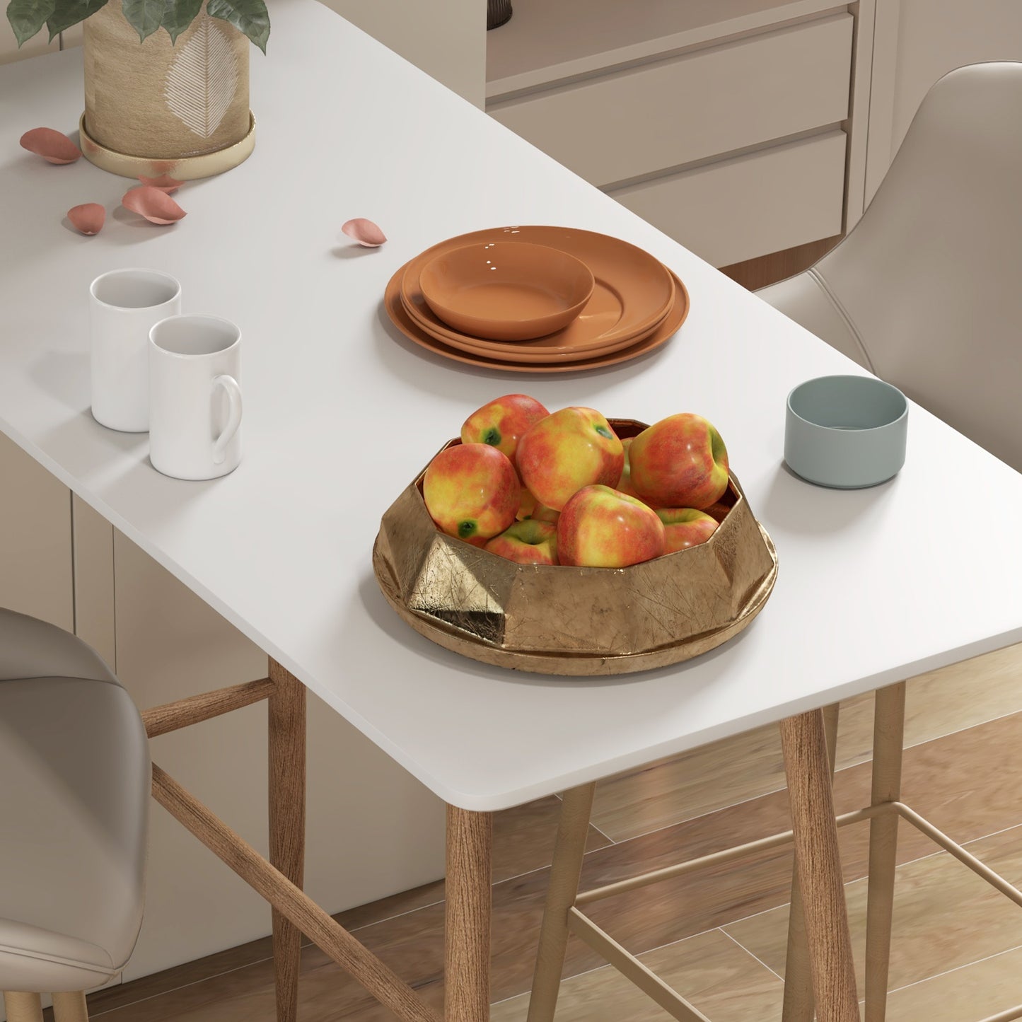 Hoge Bartafel – Barkruk Tafel – Bar Eettafel – Sta Tafel – Bistrotafel – Wit Houtstructuur Blad – Stalen Poten – Compact 120x60x98 cm – Geschikt Voor 4 Personen