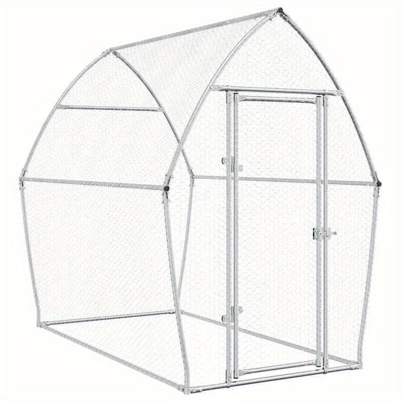Stainless Steel Small Animal Cage for Puppies & Cats - 200x105x182cm Durable Outdoor Pet Habitat with Ventilation Mesh, Secure Latches & Weather-Resistant Design