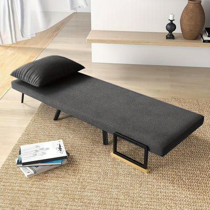 Loungestoel – Fauteuil – Relaxstoel – Zitzak – Stoel – Grijs – Memory Foam – Houten Frame