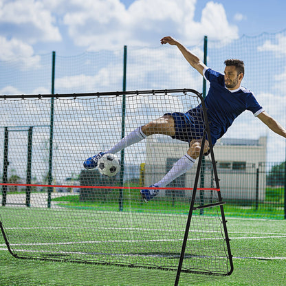 Voetbaltrainer – Voetbal Rebounder – Trainingsnet – Bal Terugkaatsers – Voetbal Trainingsdoel – Verstelbaar Net – Stalen Frame – Duurzaam PE Net