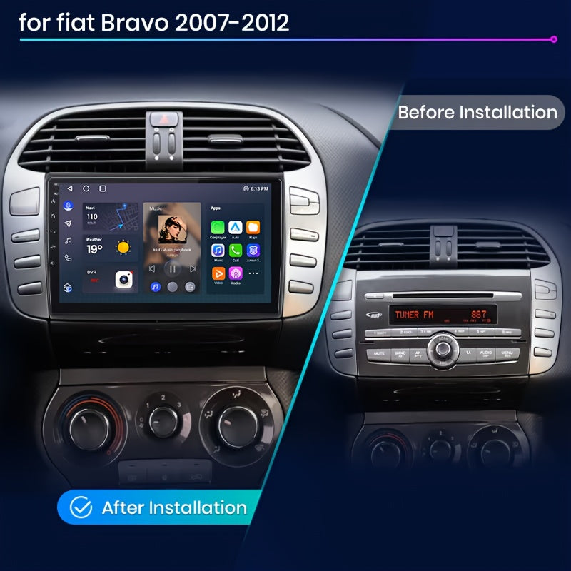 2-DIN Autoradio – Multimedia Speler – Carplay Systeem – Android Radio – GPS Navigatie – 9 Inch IPS Scherm – Draadloos WiFi & DSP Geluid