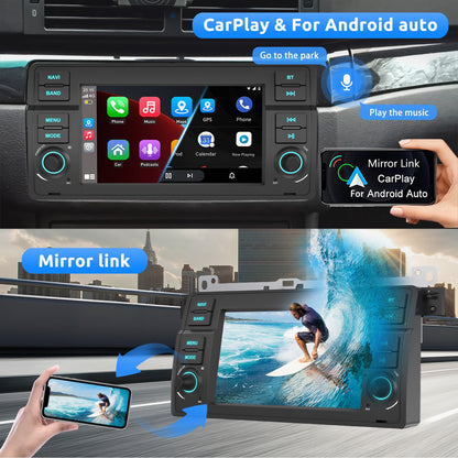 Autoradio – Car Stereo – Touchscreen Radio – Android Car Stereo – Double Din Autoradio – 7 Inch Touchscreen – Android 14 Systeem – WiFi & Bluetooth Connectivity