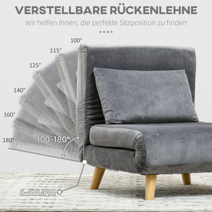 Relaxfauteuil – Verstelbare Fauteuil – Relaxstoel – Loungestoel – Grijze Stoel – Zachte Bekleding – Zonder Elektriciteit Met Afstandsbediening