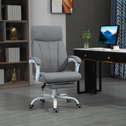 Bureaustoel – Ergonomische Stoel – Office Chair – Gamingstoel – Kantoorstoel – Verstelbare Hoogte – Memory Foam Kussen – Metalen Frame – Opklapbare Armleuningen – Lendensteun – Hoofdsteun – Grijs – Geschikt Voor Langdurig Zitten