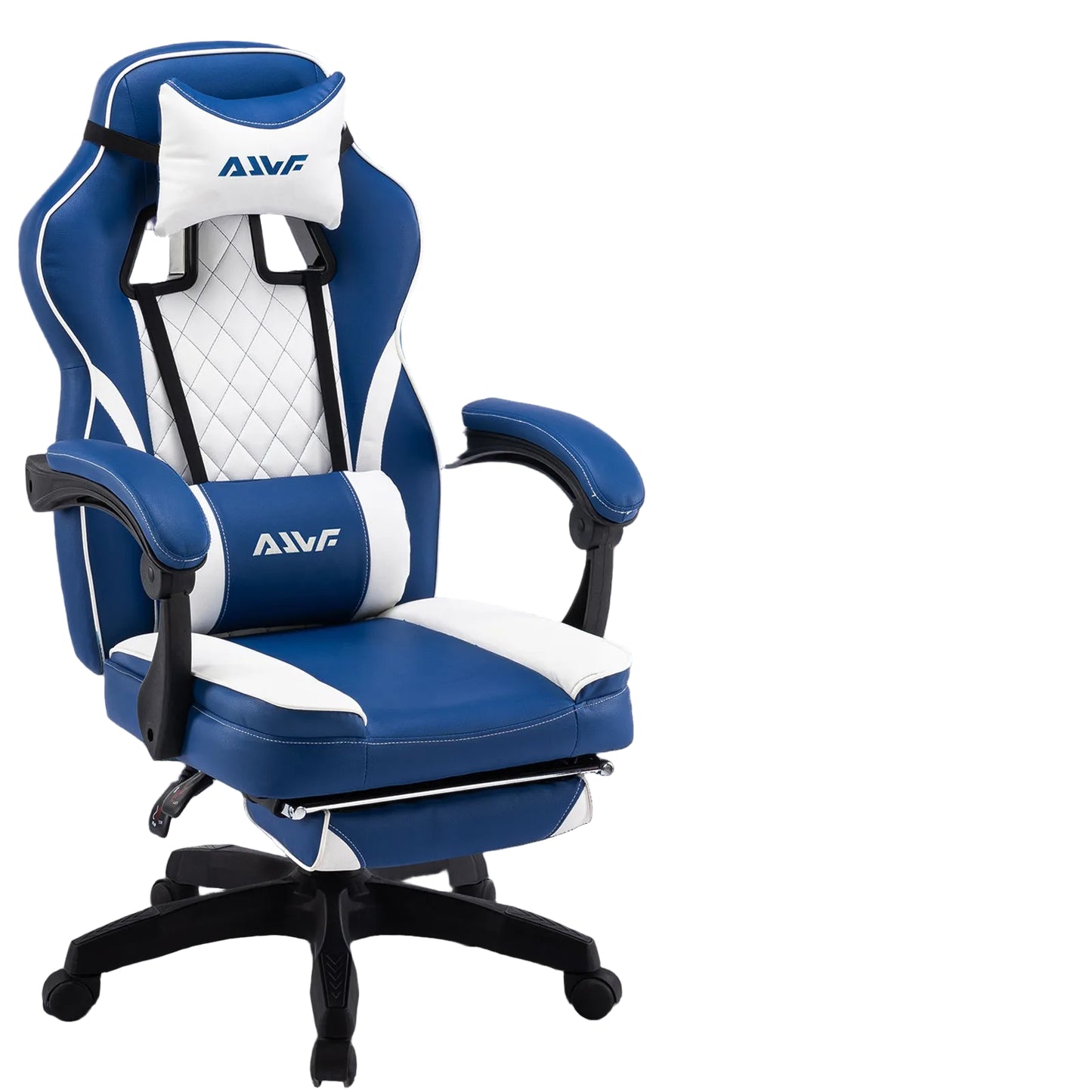 Gamingstoel – Game Stoel – Bureaustoel – E-sports Stoel – Ergonomische Stoel – Verstelbare Lenden- En Hoofdsteun – Uitklapbare Voetensteun – Hoogte Verstelbaar – Zwart Variant