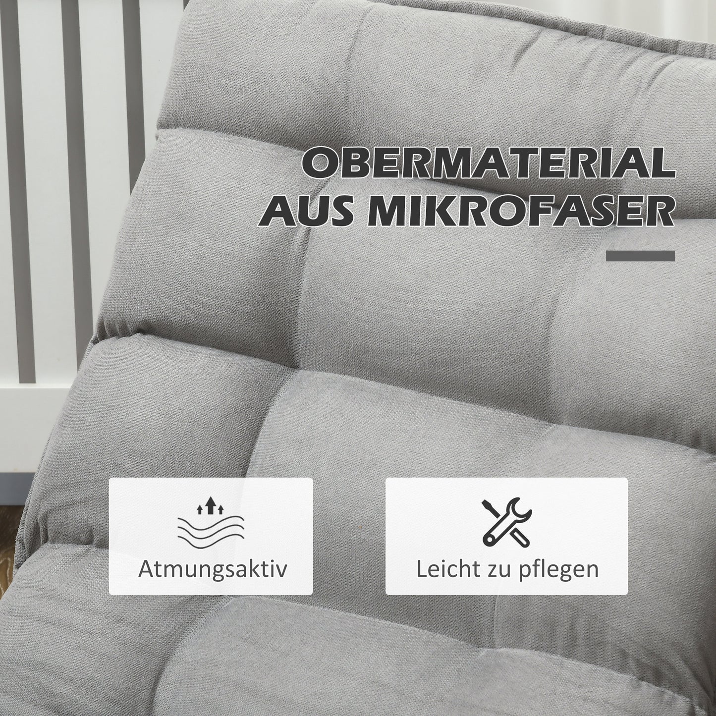 Vloerstolstoel – Grondstoel – Loungestoel – Relaxstoel – Gamingstoel – Lichtgrijs – Verstelbare Rugleuning Tot 120° – 360° Draaibaar Met Stalen Frame