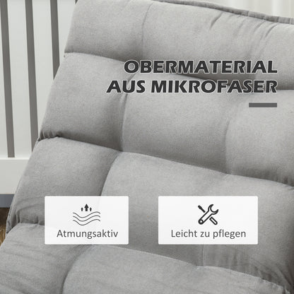 Vloerstolstoel – Grondstoel – Loungestoel – Relaxstoel – Gamingstoel – Lichtgrijs – Verstelbare Rugleuning Tot 120° – 360° Draaibaar Met Stalen Frame