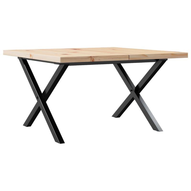 Modern X-Frame Coffee Table - Heavy-Duty Pine Wood & Steel Construction, Lightweight Living Room Center Table, Easy Assembly, Minimalist Industrial Design for Indoor/Outdoor Use - Space-Saving Furniture for Apartments, Houses