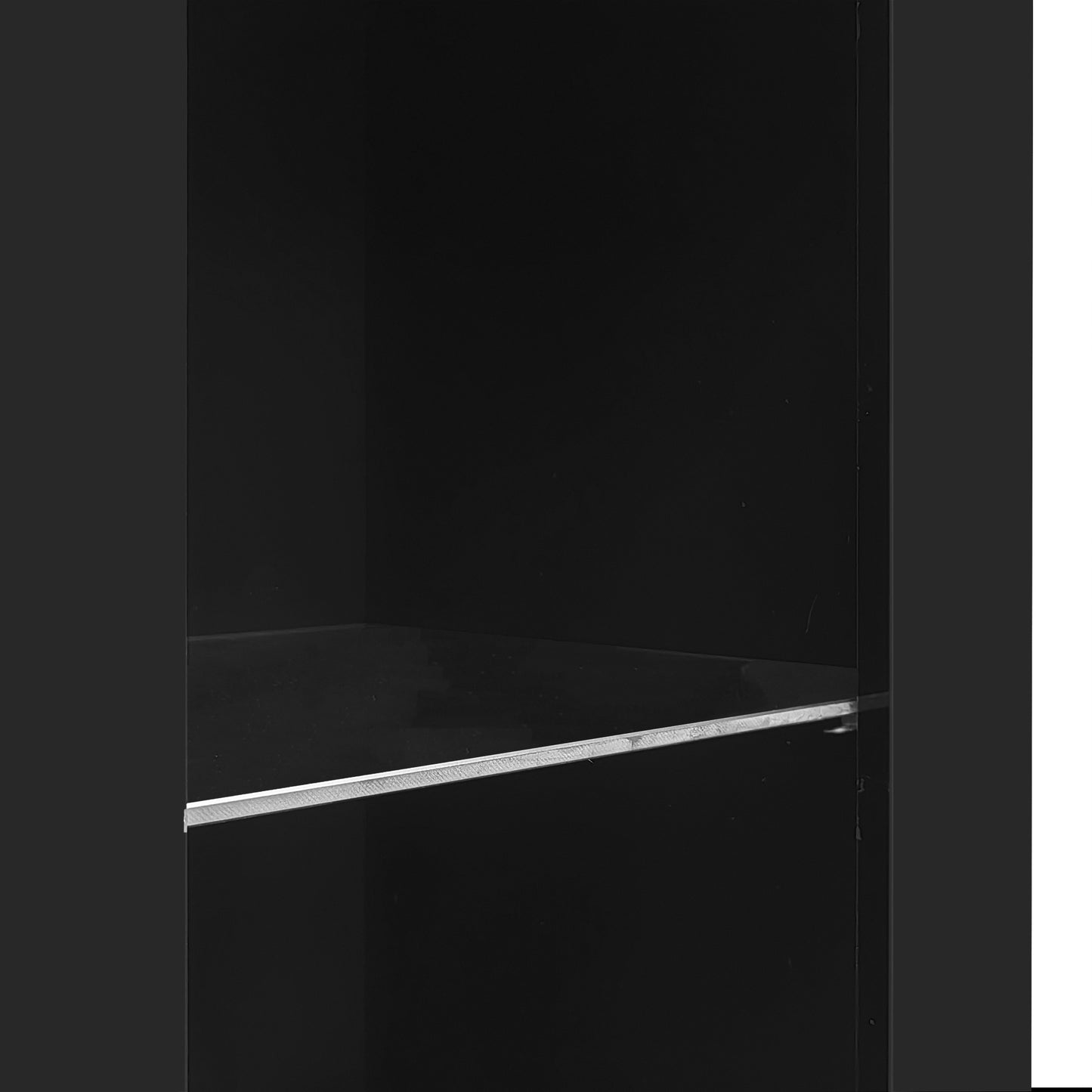 Dressoir – Opbergkast – Sideboard – Buffetkast – Kast Zwart – Strak Design Met Glanzende Front – Compacte Afmetingen 95x35x83 cm
