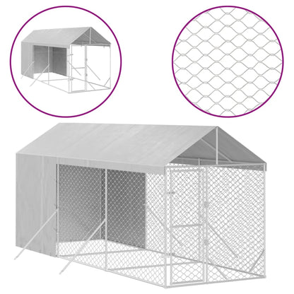 Buitenren voor Huisdieren – Hondenren – Konijnenren – Kippenren – Dierenren – Robuust Gegalvaniseerd Staal – Water- en UV-bestendig Dak 2x6x2,5m