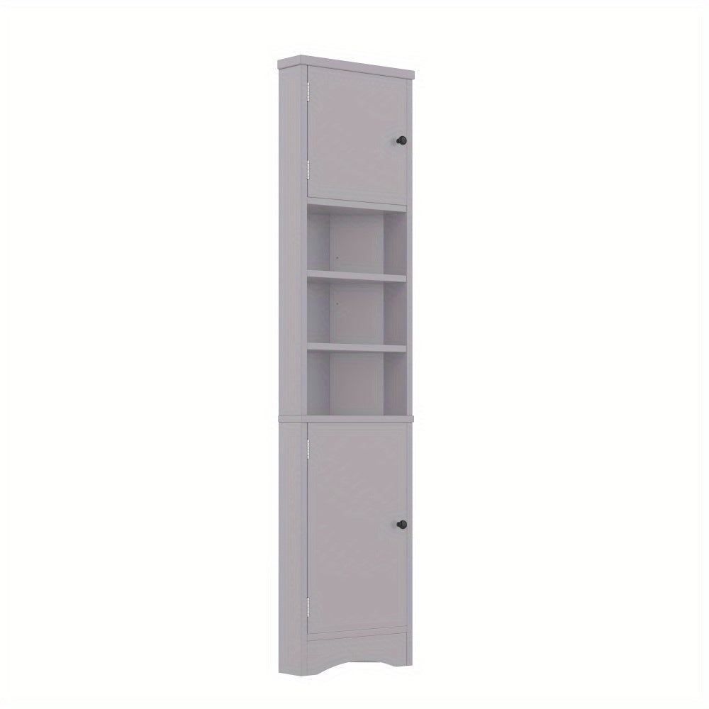Halmeubel – Halkast – Garderobekast – Schoenenkast – Opbergkast – Driehoekig Ontwerp – Verstelbare Planken – Wit – 36,5x24,5x170 cm – Duurzaam Materiaal Zonder Hout – Eenvoudig Te Monteren