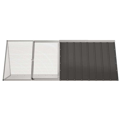 Konijnenkooi – Konijnenhok – Knaagdierkooi – Caviakooi – Hazenkooi – Anthracite – Gegalvaniseerd Staal – Extra Ruim 201,5 x 80,5 x 71 cm – Modulaire Uitbreidbaar Met Slot