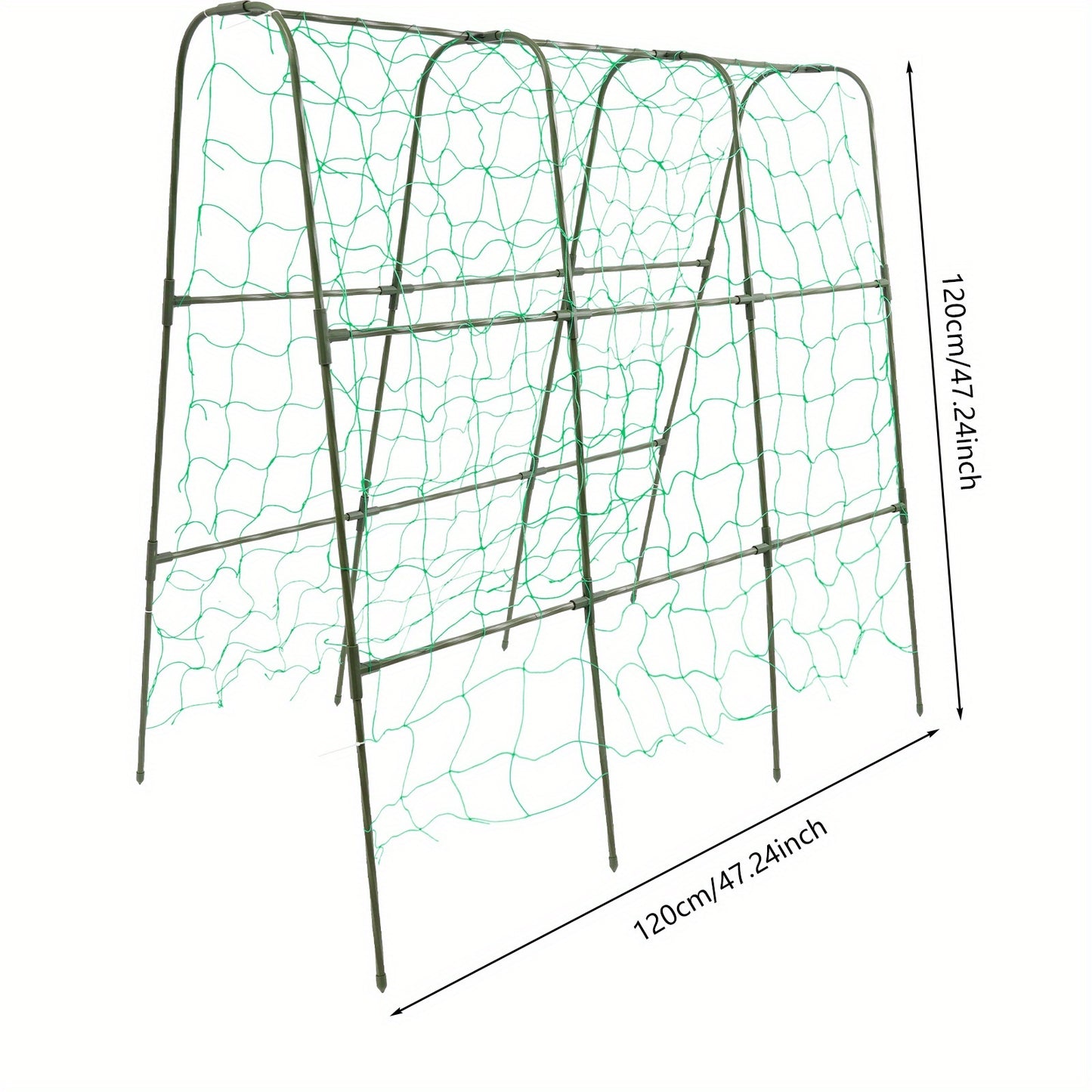 Tuinboog – Rozenboog – Klimboog – Plantenboog – Rankhulp – Stalen Klimtuinboog 120x120 cm – PE-Gecoate Buis – Stevige Poten – Weerbestendig Groen