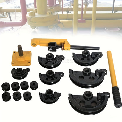Buisbuiger – Pijpenbuiger – Metalen Buizenbuiger – Handmatige Buigen – Leidingen Buigen – Handmatige Buisbuiger 10-25 mm – Stevig Stalen Ontwerp – Inclusief 7 Buigvormstukken