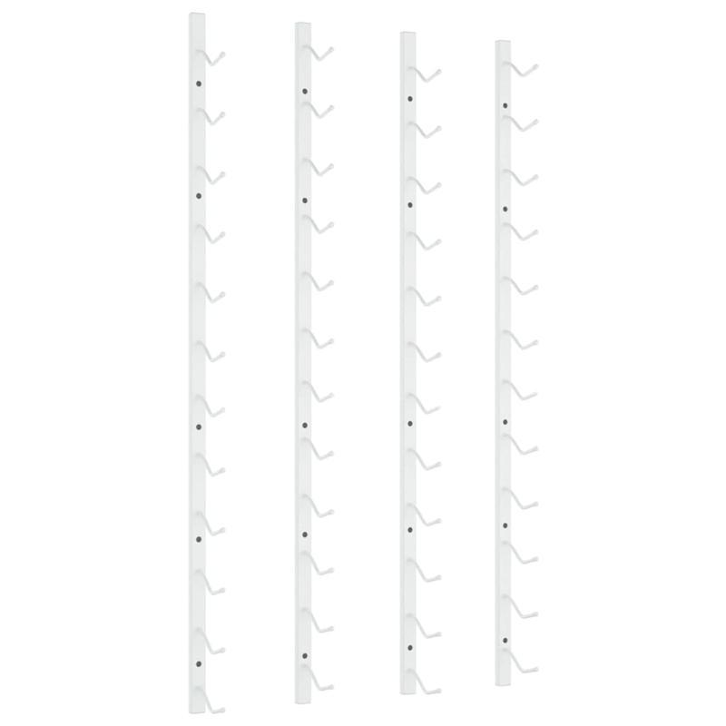 Wine Racks 2pcs for 12 bottles wall-mounted iron white. Wine storage rack is perfect for use in bars, wine cellars, kitchens, restaurants and more