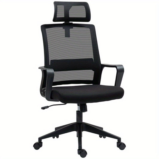 Bureaustoel – Office Chair – Draaistoel – Gamestoel – Werkstoel – Ergonomisch Design – Verstelbare Hoofdsteun – Ademend Mesh Materiaal