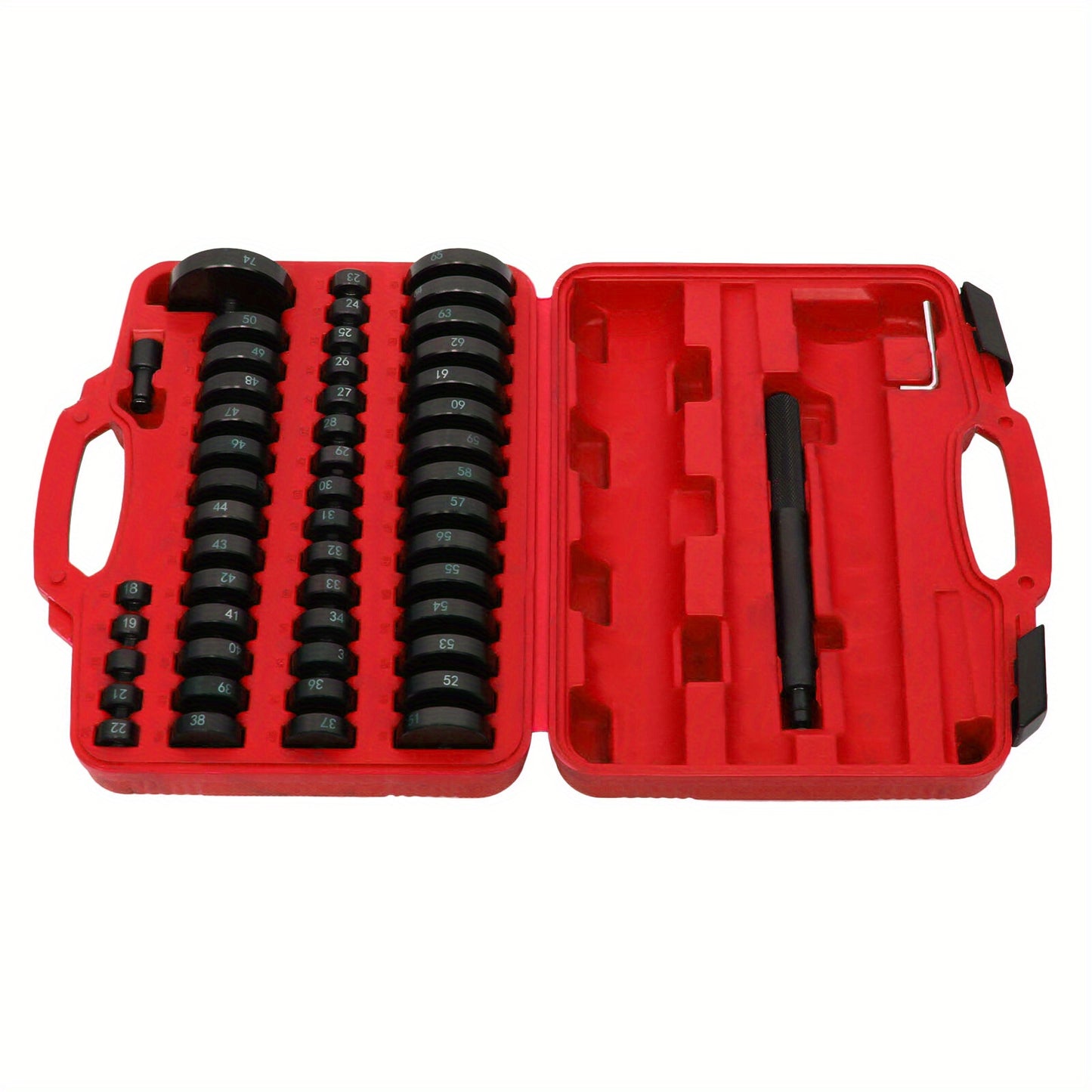 Montageplaatset Lagerpers – Drukplaten Set – Businstallatie Gereedschap – Pershulpmiddelen – Lagers Installeren – Duurzaam Koolstofstaal – Inclusief Slagpen en Adapter – Robuust & Precisie