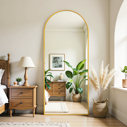 Staande Spiegel – Vloerspiegel – Wandspiegel – Lichaamsspiegel – Volledige Lengte Spiegel – 162x53 cm – Veilig Gehard Glas – Zwart Aluminium Frame