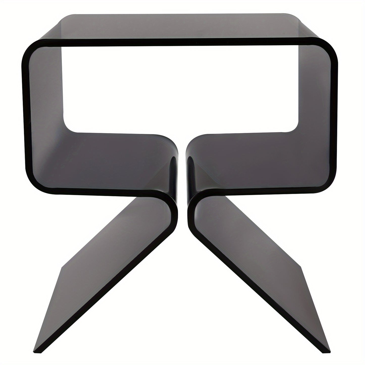 Bijzettafel – Salontafel – Nachtkastje – Banktafel – Sidetable – Zwart Acryl – Compact Ruimtebesparend Design – 2 Lagen – Gemakkelijk Schoon Te Maken – 40x30x45 cm