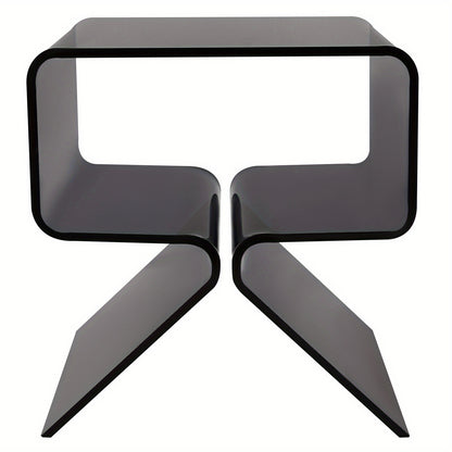 Bijzettafel – Salontafel – Nachtkastje – Banktafel – Sidetable – Zwart Acryl – Compact Ruimtebesparend Design – 2 Lagen – Gemakkelijk Schoon Te Maken – 40x30x45 cm