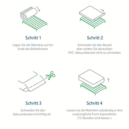 Pocketvering Matras – Latexmatras – Veer Matras – Binnenvering Matras – 160x200 cm – Medium Stevig – Memory Foam Toplaag