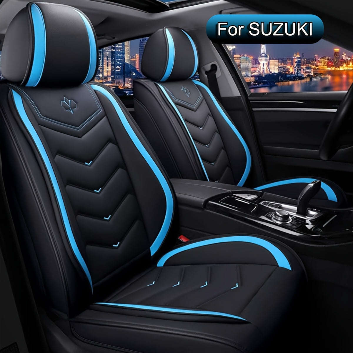 Autostoelhoezen Set – Stoelhoezen Universeel – Autostoelbescherming – Auto Interieurhoezen – Complete Stoelhoes 5 Zitplaatsen – PU Leer – Makkelijk Te Installeren