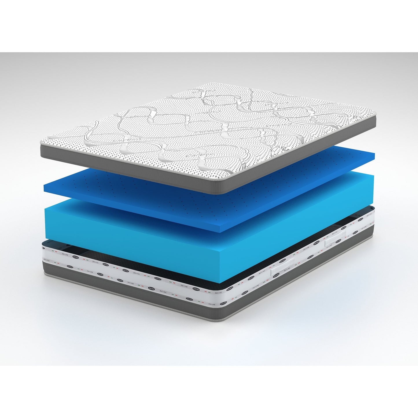 Matras – Pocketveringmatras – Koudschuimmatras – Tweepersoonsmatras – Ergonomisch Matras – 25 cm Hoog – Gel Memory Foam & Afritsbare Ademend Hoes