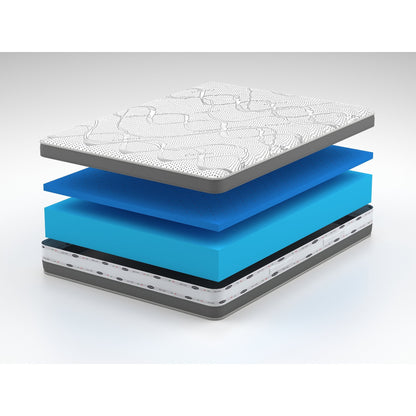 Matras 90x200 cm – Beddenmatras – Slaapmatras – Traagschuimmatras – Gelmatras – 25 cm Hoog – Ademend Met Afneembare Hoes