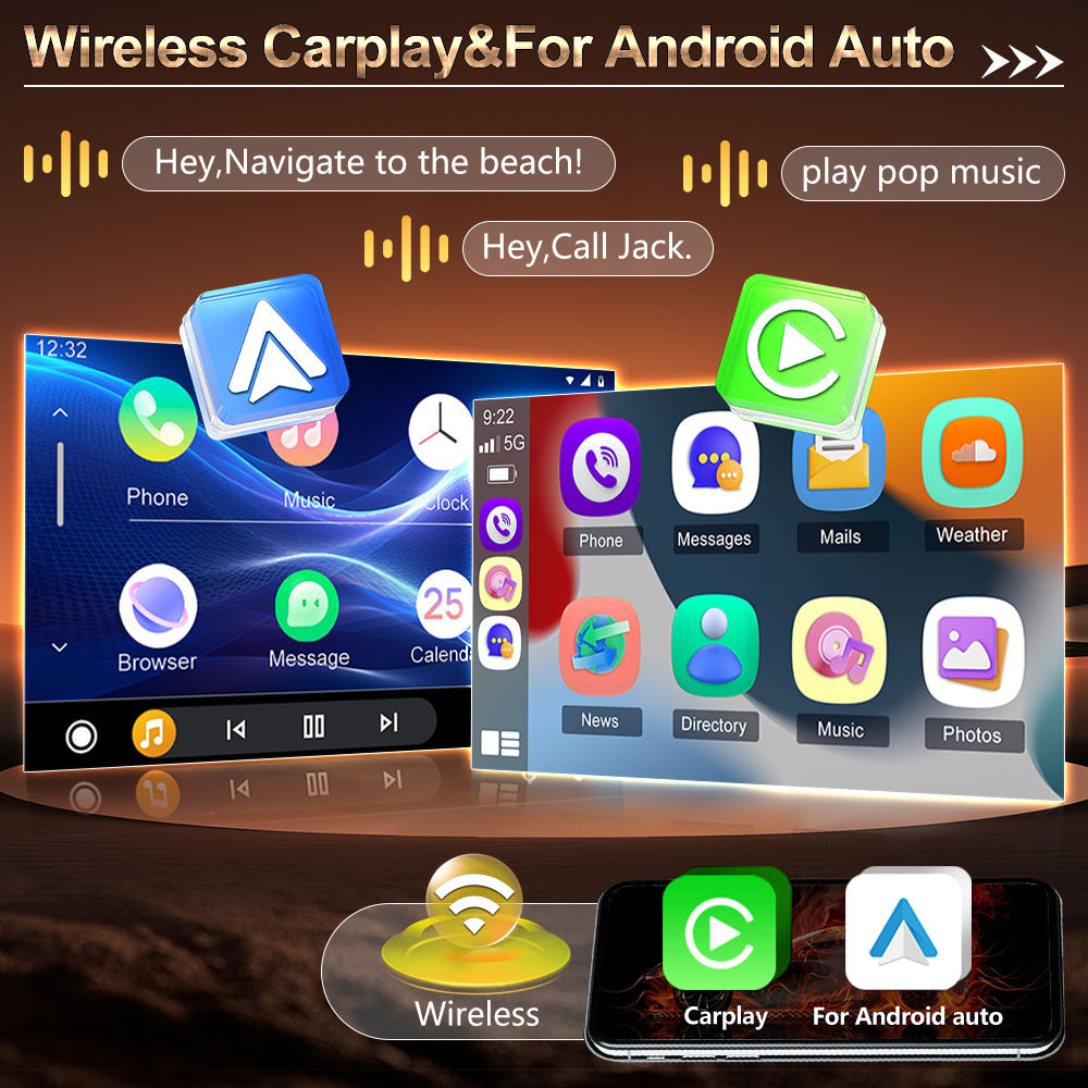Autoradio – Auto Radio – Multimedia Speler – DAB+ Radio – Inbouw Radio – 9 Inch Touchscreen – Draadloze CarPlay & Android Auto