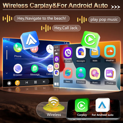 Autoradio – Auto Radio – Multimedia Speler – DAB+ Radio – Inbouw Radio – 9 Inch Touchscreen – Draadloze CarPlay & Android Auto