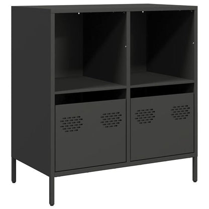 Sideboard 68x39x73.5cm cold-rolled steel black Practical and removable