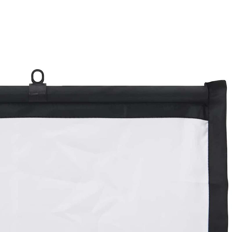 Projectiescherm – Projectiedoek – Beelddoek – Schermwand – Wandgemonteerd – 100 Inch – 16:9 Beeldverhouding – Mat Wit Polyester – Stevig IJzeren Frame