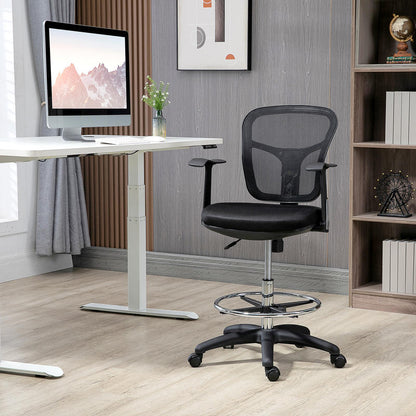 Ergonomische Bureaustoel – Office Chair – Ergonomische Stoel – Bureaustoel Voor Thuis – Draaistoel – Verstelbare Hoogte 59-115cm – Uitschuifbare Voetensteun – Ademend Mesh Rugleuning