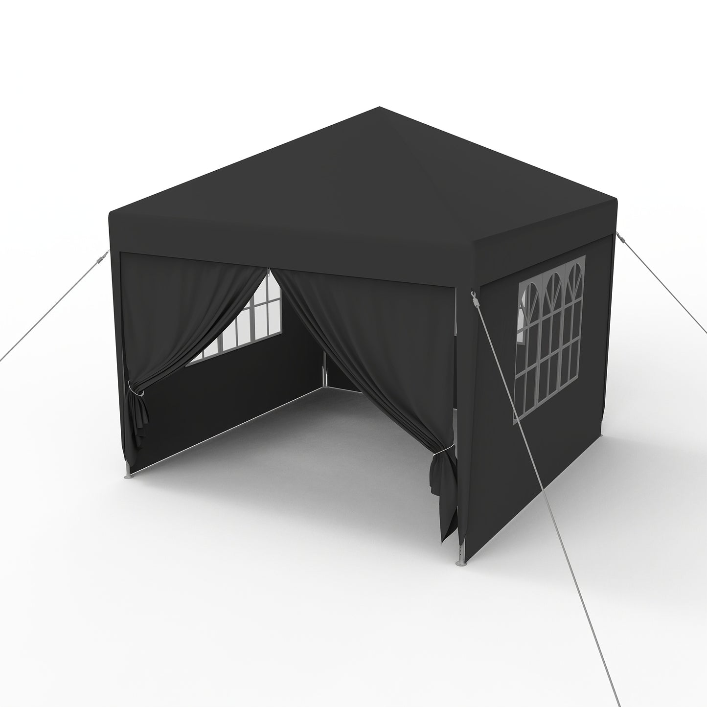 Partytent – Tuinpaviljoen – Feesttent – Evenemententent – Tuintent – Waterafstotend – Met Zijpanelen – 3x3m / 3x6m / 3x9m – Stabiel Stalen Frame