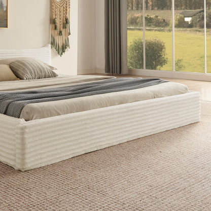Uitschuifbed – Slaapbank – Bedbank – Kinderbed – Logeerbed – Extra Lang 90x200 cm – Plush Matras Compatibel – Ruimtebesparend Wit Design