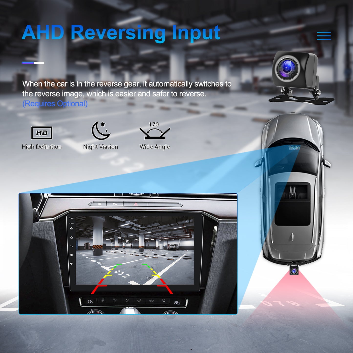 Autoradio – Auto Stereo – Multimedia Speler – Inbouw Radio – DAB+ Radio – 9 Inch HD Touchscreen – Android 13 & Draadloos CarPlay – GPS Navigatie & Wifi