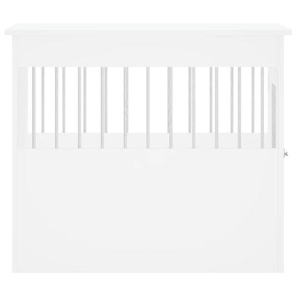 Hondenbench – Hondenkennel – Hondenkooi – Hondenhok – Hondenverblijf – Met Afneembaar Deksel – Stevige Metaalconstructie – 55x80x68 cm – Zwart-Wit – Geschikt Voor Binnen & Buiten