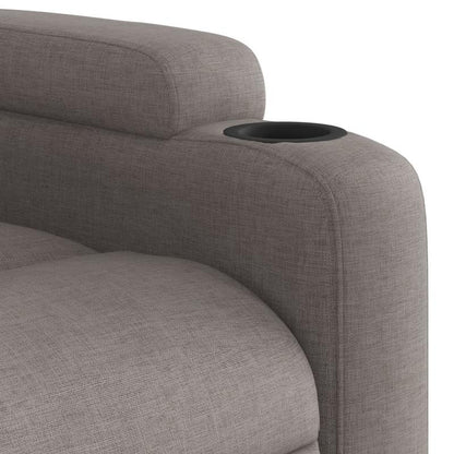 Loungefauteuil – Loungestoel – Relaxstoel – Fauteuil – Accentstoel – Verstelbare Armleuningen – Lichtgewicht Stof Taupe