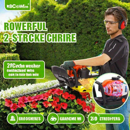 Heggeschaar – Gasheggenschaar – Benzine Heggenschaar – Snoeischaar – Tuinschaar – Lichtgewicht Handheld – 26CC 2-takt Motor – 58,42 cm Snijlengte