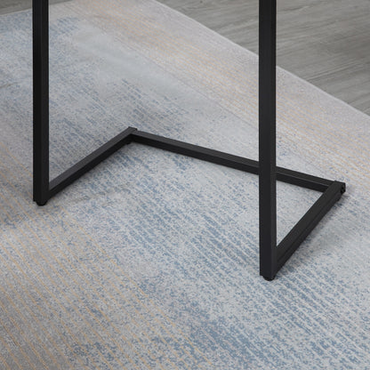 Industriële Bijzettafel – Salontafel – Nachtkastje – Tafeltje – Tafelset – 3-delige Set – Stalen Frame – Bruin Houten Blad – Nestbaar – Verstelbare Voetjes