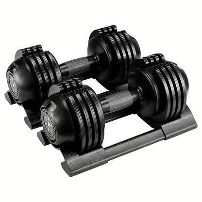 2pcs 10kg Dumbbells with Base, Adjustable Weight, Non-slip Handle, Total Weight 20kg, with Base to Prevent Rolling, Suitable for Home, Office, Gym, Body Training